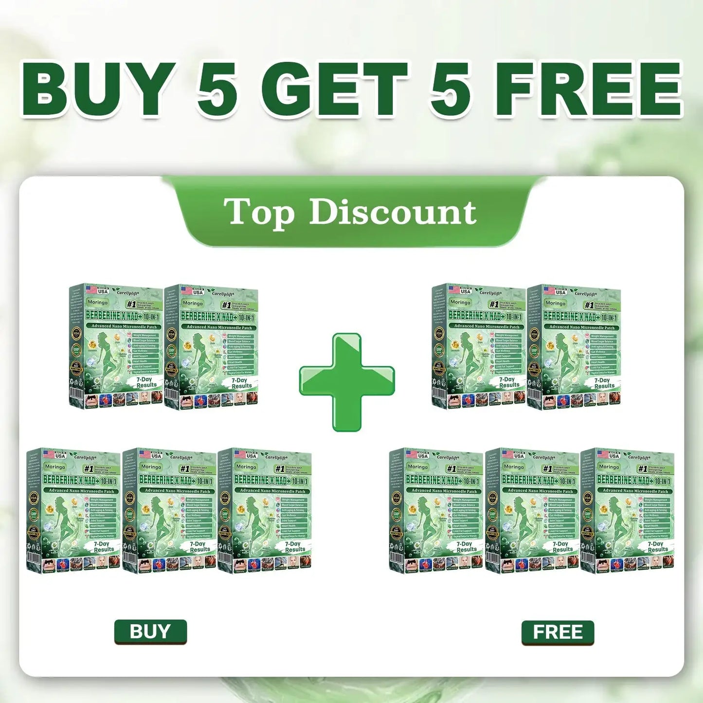 Umex® Metabolic Nano Microneedle Patchus (Just once a day, visible changes in 7 days) Berberine+ Moringa Formula For obesity, Looseskin,diabetes, sleep apnea, joint issues, and more