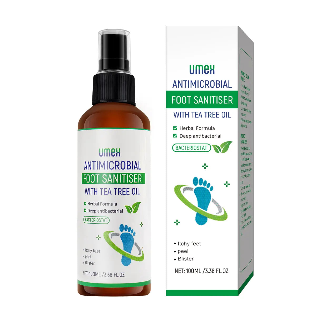 UMEX Tea Tree Foot Spray - Fast Fungus & Odor Elimination