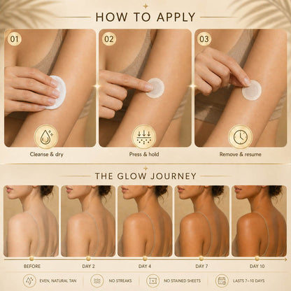 Celestvéra Tanning Microneedle Patches — Biological Self-Tanner, Zero DHA