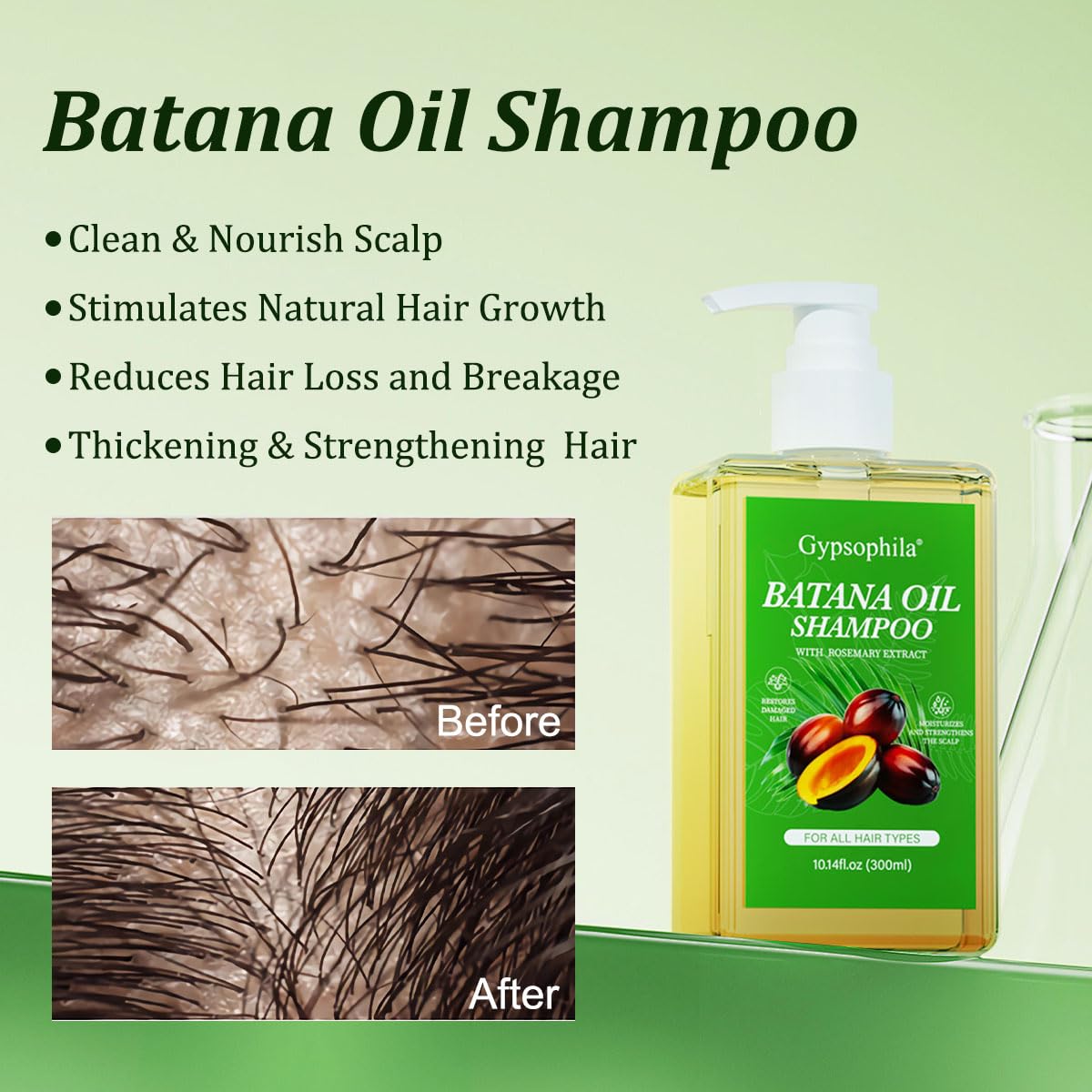 Gypsophila® 2-PIECE BATANA OIL HAIR GROWTH & SHAMPOO SET