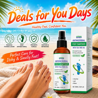 UMEX Tea Tree Foot Spray - Fast Fungus & Odor Elimination