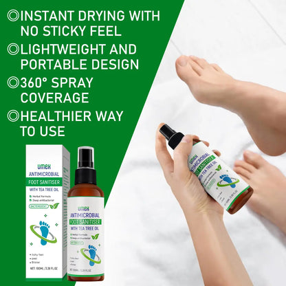 UMEX Tea Tree Foot Spray - Fast Fungus & Odor Elimination